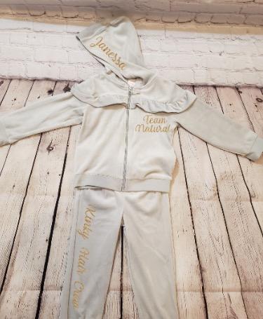 Toddler Girls Velour Jacket & Pants Set - JVN Creations & Designs