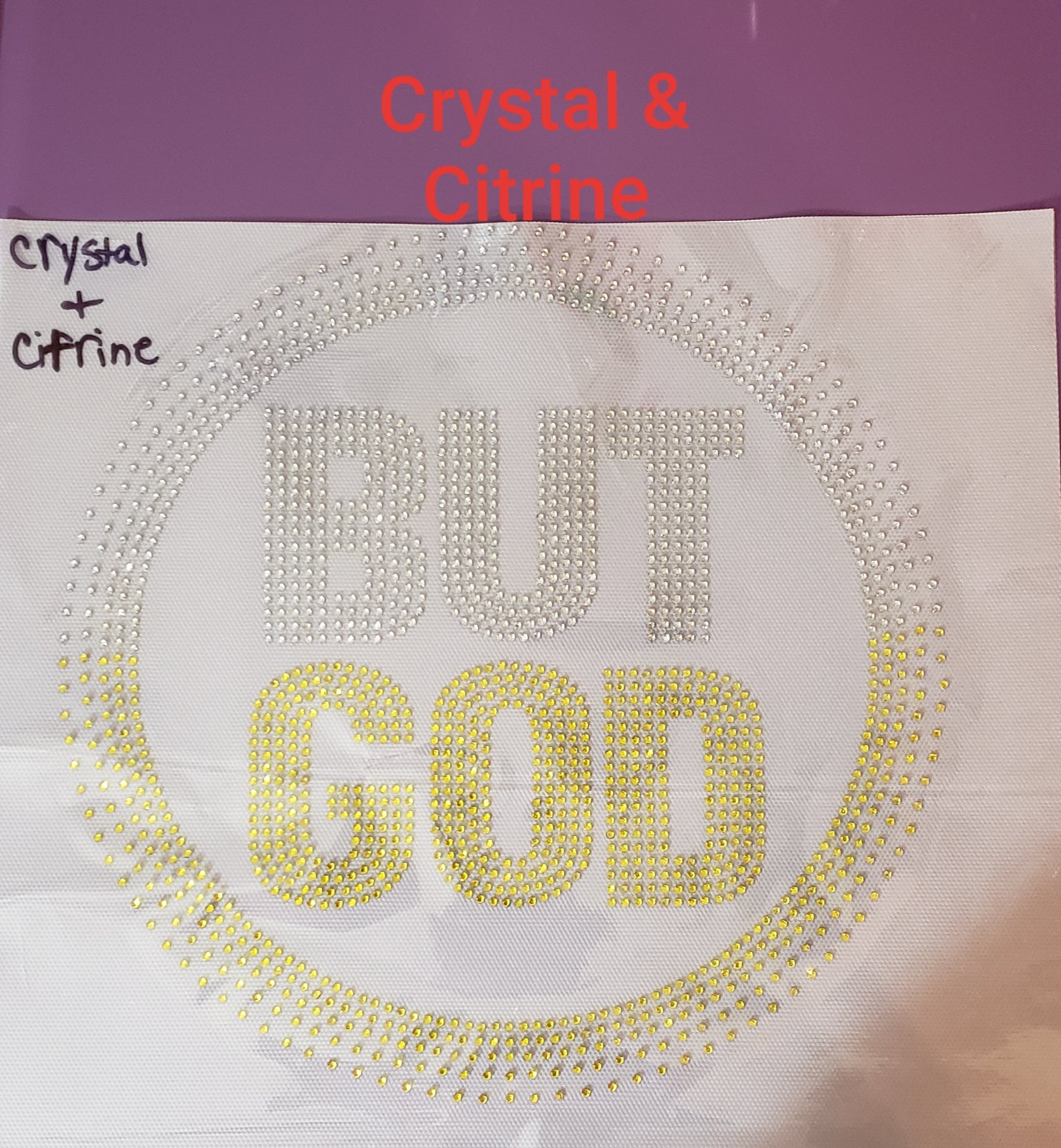 But God Rhinestone Shirt (Two Tone Colors) - JVN Creations & Designs